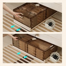 Under Bed Storage Containers Foldable Rolling Storage Bins For Bedroom Dormitory