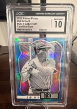2021 Panini Prizm - Old School Babe Ruth #OS-1 Carolina Blue Prizm