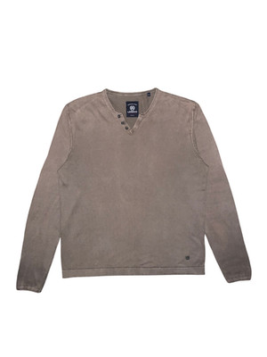 Lerros Mens Long Sleeve Washed Cotton Henley Size M