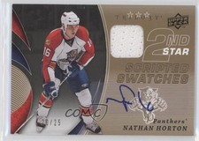 2008 Upper Deck Trilogy Scripted 2nd Star Swatches 20/25 Nathan Horton Auto 0c3