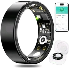 Smart Ring Health Tracker, Sleep&Exercise Monitor Heart Rate,Blood Oxygen,Fit...