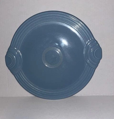 Fiestaware Fiesta Periwinkle Blue 12"x 11" Handled Cake Serving Plate