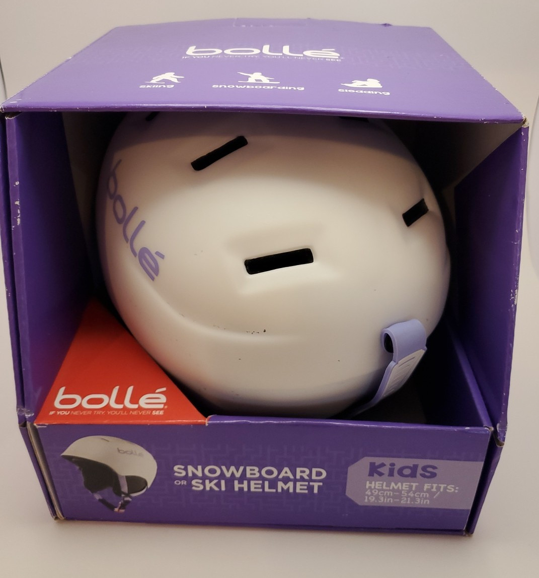 Bolle Kids Girls Helmet White Skiing Sledding Snowboarding Size XS