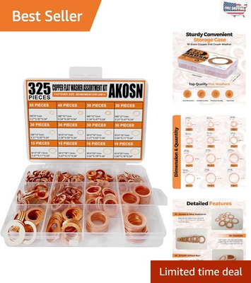 #ad #ad 10 Sizes Copper Sealing Washers Set 325 Pieces for DIY amp; Industrial Use $18.04