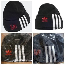 Image of adidas Originals Korn 30th Anniversary Embroidered Beanie Black/Red/White
