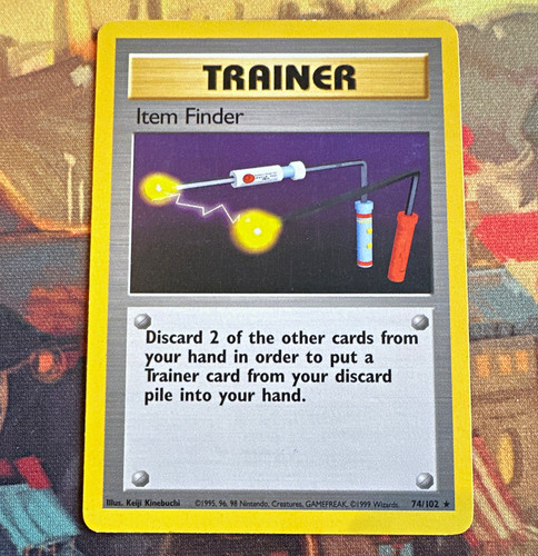 Pokemon TCG Item Finder 74/102 Rare Base Set 1999 English Wizards