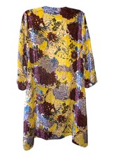 Anthropologie Floreat Kimono OS Aurelia Burnout Velvet Floral Duster Cardi Boho