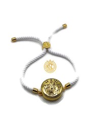 Pulsera Tetragrámaton con 72 Nombres de Dios Botón a Presión (Blanco)