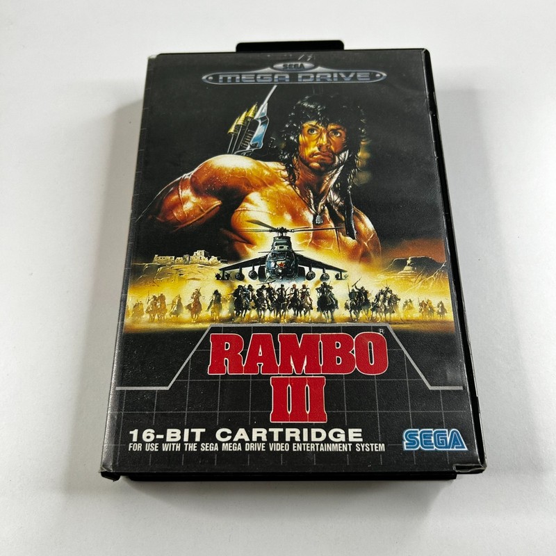 Rambo III (Sega Mega Drive, 1988 PAL) Action Shooter Tested & Working