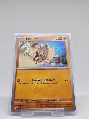 Mankey - 045/091 - Common - Scarlet & Violet: Paldean Fates - Pokemon TCG