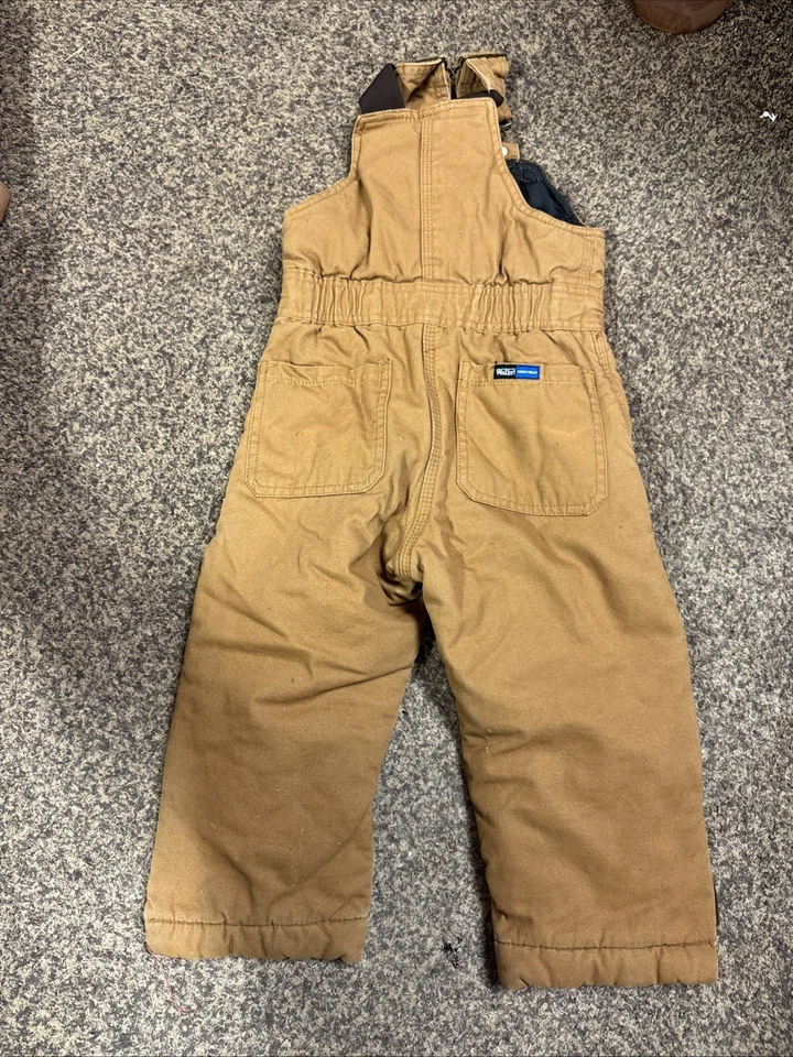 Mono de trabajo con tirantes forrado acolchado resistente Walls talla XS (4/5) marrón. Kids Grow Foto 3 de 4