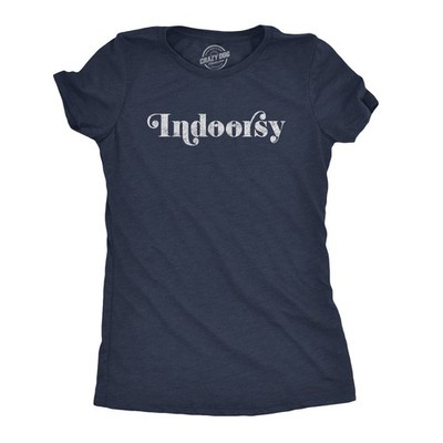 Womens Indoorsy T Shirt Funny Introvert Social Distancing Novelty Virus Tee