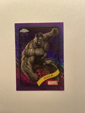 2025 Topps Chrome Marvel -- Hulk #128 -- Purple Shimmer Refractor /75