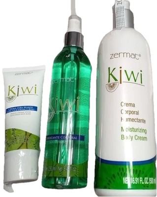 ZERMAT  Kiwi Bonus Size LOTION, BODY MIST, HAND CREAM, 3 pc BUNDLE