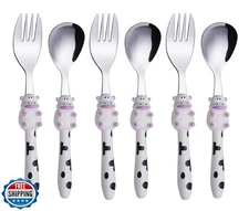 ANNOVA Kids Silverware Set 6 Pieces - Childrens Flatware Stainless Steel (6FS
