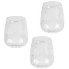 3 Pk Glass Globe Crackle Shade 5" W x 6" H for Light Fixture Pendant Chandelier