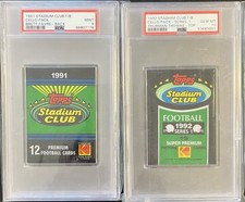 1991 & 1992 Stadium Club Football Packs PSA 10 & 9 Thurman Thomas