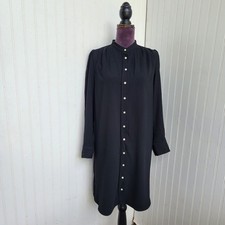 J. Crew Button Front Dress in 365 Crepe Size 6 Long Sleeve Career Workwear 