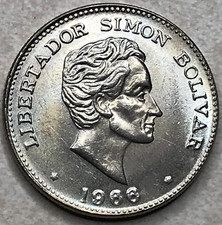 1966 Columbia 50 centavos Foreign World Coin F296
