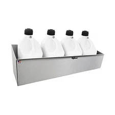  431 Utility Fuel Jug Rack Holder Shelf 46" Fits 4 Five Gallon Jugs - Silver