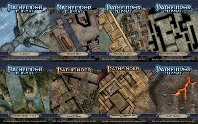 Pathfinder Flip-Mat: Assorted Maps, OOP, Tavern, Village, Dungeon, + More