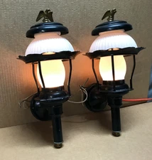 VTG Pair Decorative Brass Eagle Aluminum Brass Interior Sconces VTG Old 1802-25B