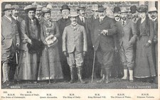 POSTCARD  ROYALTY  BRITISH & ITALIAN FAMILY LINE UP  1904