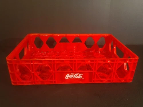 Vintage Coca Cola Plastic Crate 18.5" x 12" Coke Tray Carrier