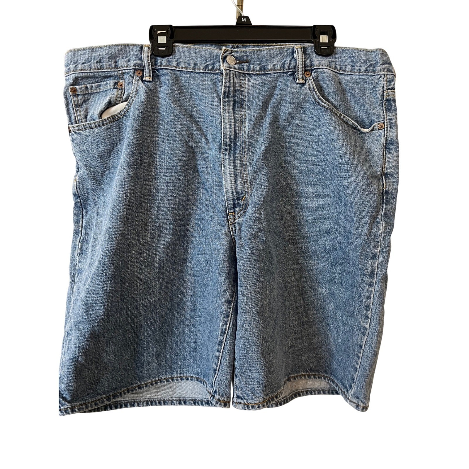 Levis 550 Relaxed Fit Denim Shorts Mens 44 Medium Wash Blue Cotton Jean Shorts