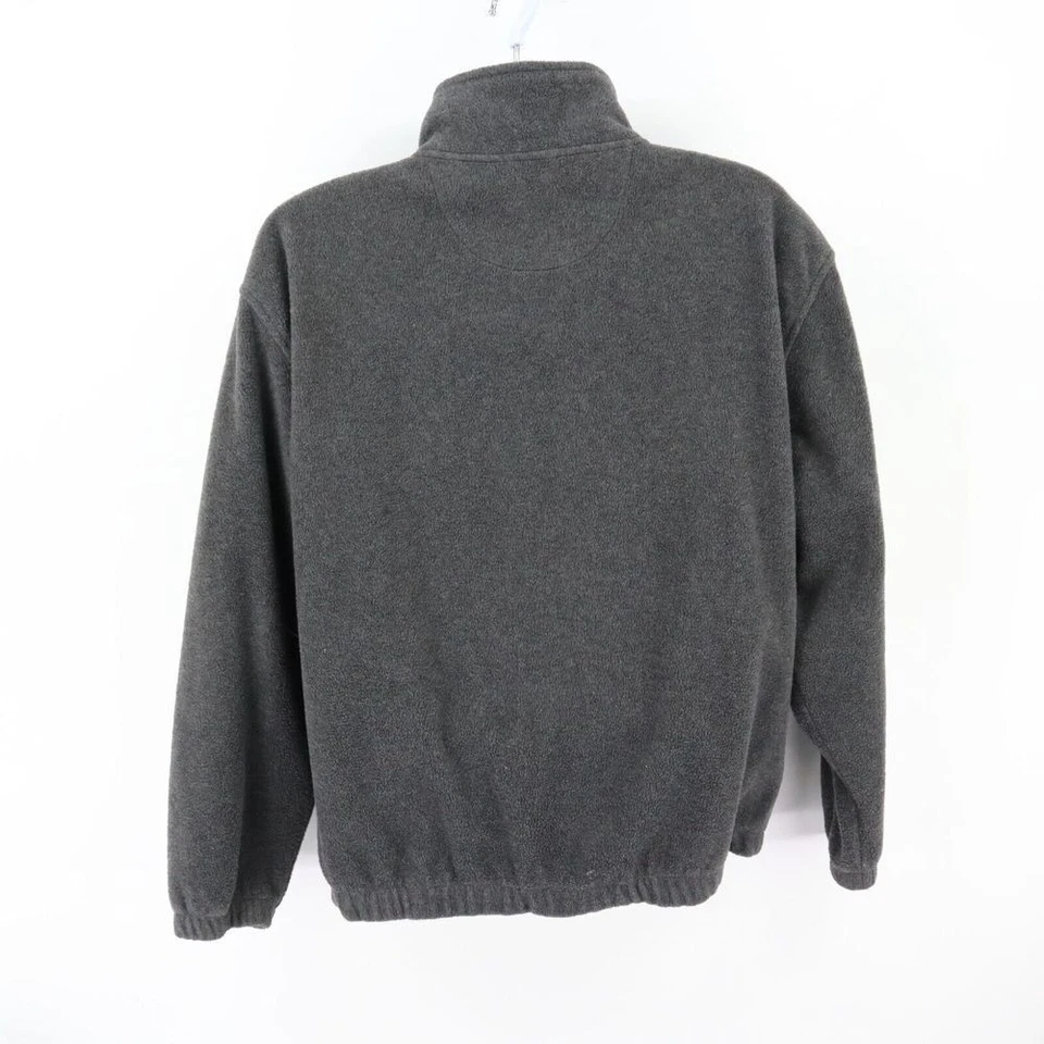 Croft & Barrow C&B Sport Full Zip Fleece Jacket Mens Size M Gray Poly High Neck - Image 2 of 4