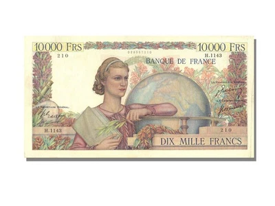 Billet, France, 10,000 Francs, 10 000 F 1945-1956 ''Génie Français'', 1951 - Photo 1/2