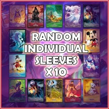 Disney Lorcana TCG RANDOM INDIVIDUAL SLEEVES 10 No Duplicates From Products