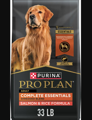 Purina Pro Plan Adult Shredded Blend Salmon & Rice Formula Dry Dog Food, 33-lb b