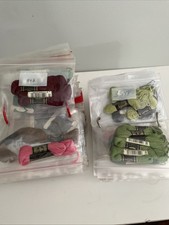 DMC Cross Stitch Embroidery Floss 143 Assorted Colors in Organized Bags/ Rings