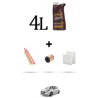 Hoffcar Set Service 3 Filter Und 4L ÖL FüR Peugeot 208 1.6 Vti 88Kw Von
