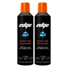 Edge Shaving Gel for Men, Sensitive Skin, 9.5 Fl Oz Pack of 2 , Multicolor