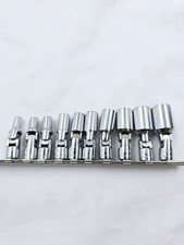Snap On 14 Dr. Deep Universal Swivel Socket Set 316 - 916 12pt Light Use Snap On 14 Dr. Deep Universal Swivel Socket Set 316 - 916 12pt Light Use