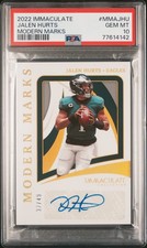 2022 Panini Immaculate POP 5 #MMA-JHU Jalen Hurts Modern Marks PSA 10 #/49