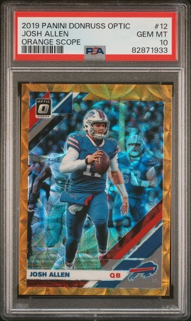 2019 Panini Donruss Optic Josh Allen Orange Scope 47/79 PSA 10 #12