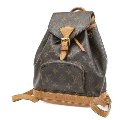 LOUIS VUITTON Mini Montsouris Backpack Bag Monogram Leather Brown M51137 76SA064