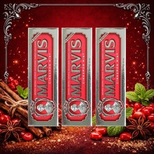 Marvis Cinnamon Mint Luxury Toothpaste 85ml x 3 Pack Family Size