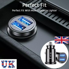 Fast Car Charger 2 USB Port For Iphone Samsung Cigarette Lighter Socket Adapter