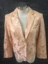 Qvc Dialogue Gold & Peach Jacket Size Small