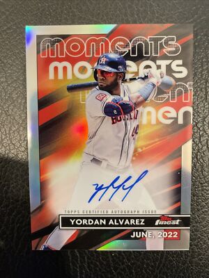 YORDAN ALVAREZ 2023 Topps Finest Moments Autograph Auto #FMA-YA HARD CASE RARE