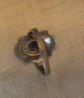 Faux Lapis Ring Silvertone Metal Vintage Size 6 1/4 — photo 8