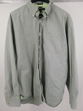 Tommy Hilfiger Mens 80s 2 Ply Fabric Long Sleeve Button Down Shirt XL Plaid