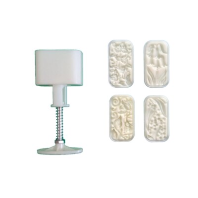 Flower Shape Mooncakes Hand Press Molds Decorating Set Mungs Bean Cake Moulds