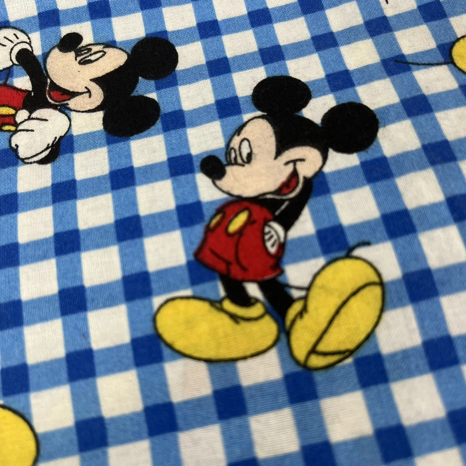 2.8 Yards Mickey Mouse Blue Gingham Quilt Cotton, 46” W, Disney, Springs, P6900 - Image 2 of 4