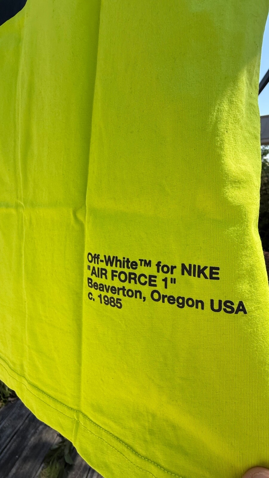 OFF WHITE X NIKE T shirt Off White x Nike NRG A6 « Lime » SIZE L FW18