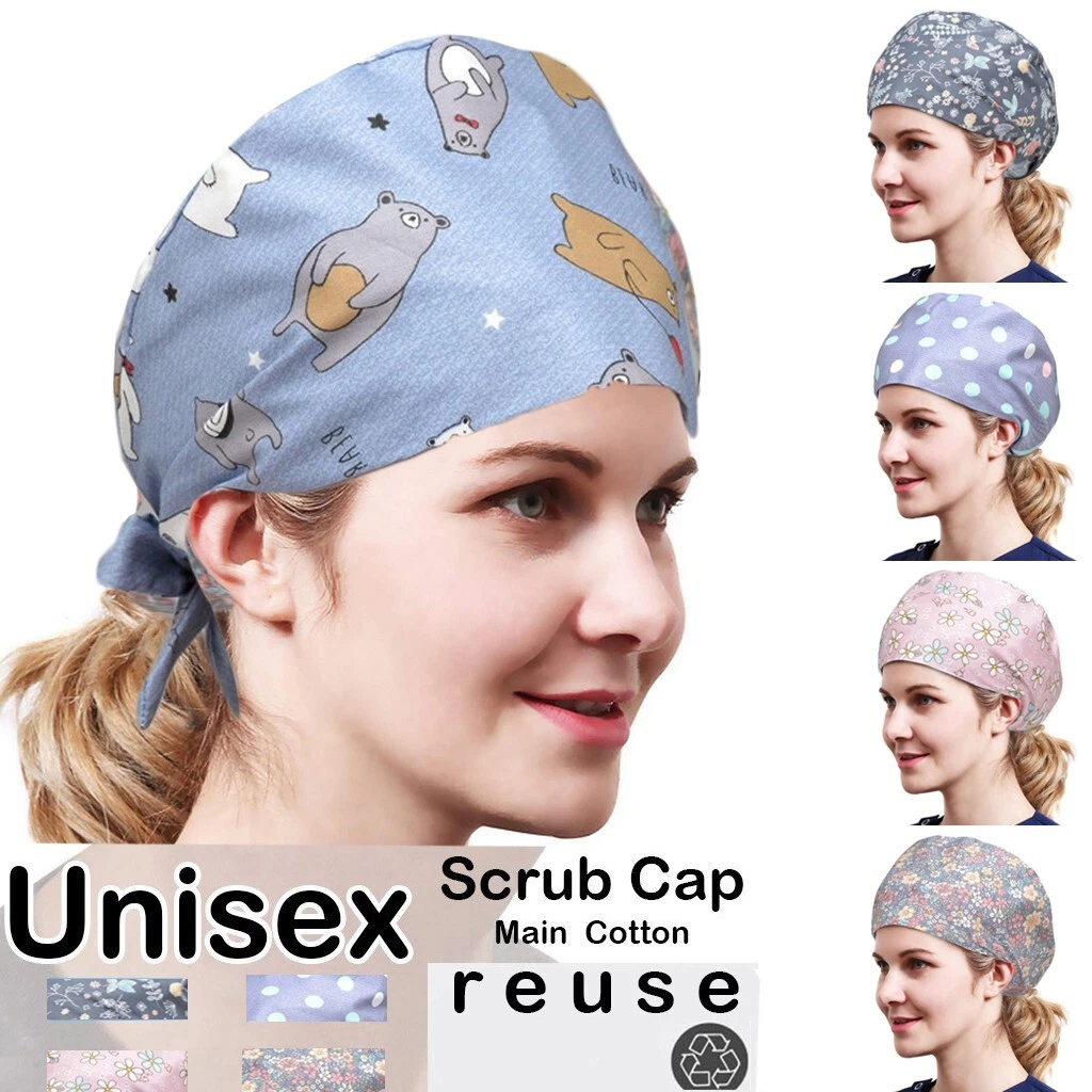 polyester scrub cap